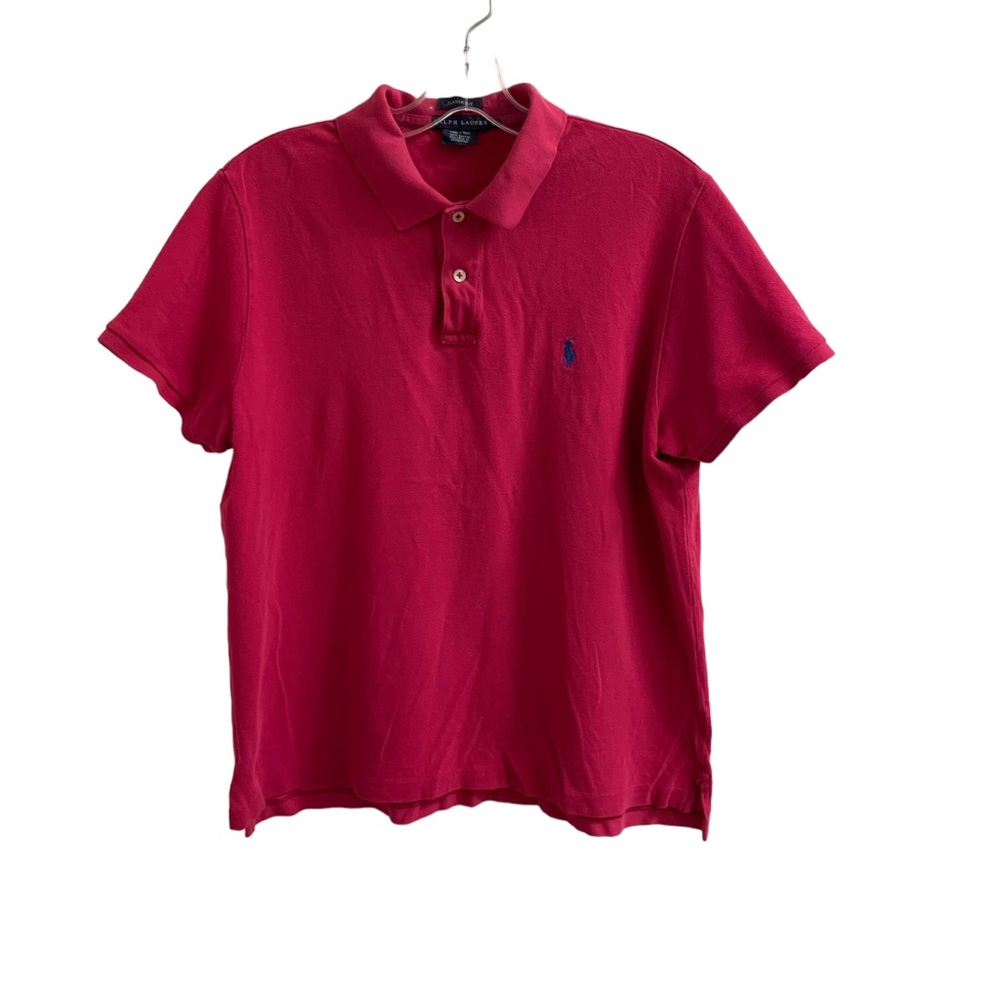 Ralph Lauren Women’s Polo Shirt Fuchsia Pink Size XL Classic Fit Short Sleeves
